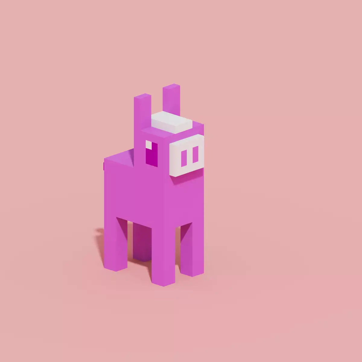 Dog VANAV1 Voxel Low-poly 3D model