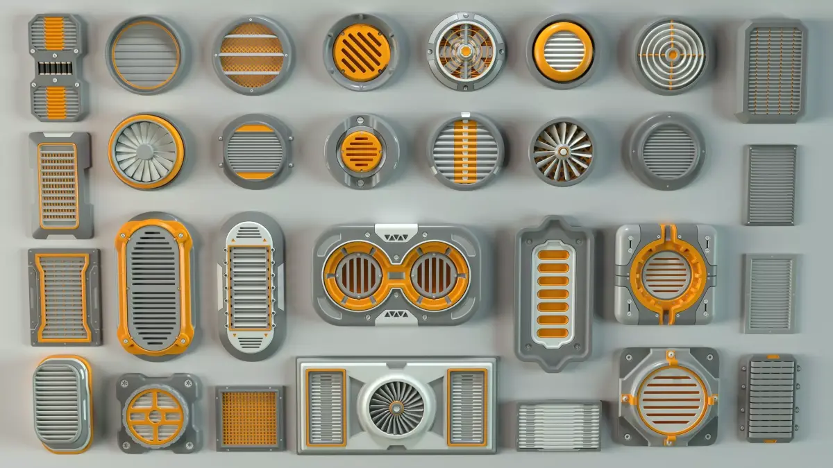 Industrial Kitbash-1 - 30 pieces 3D model