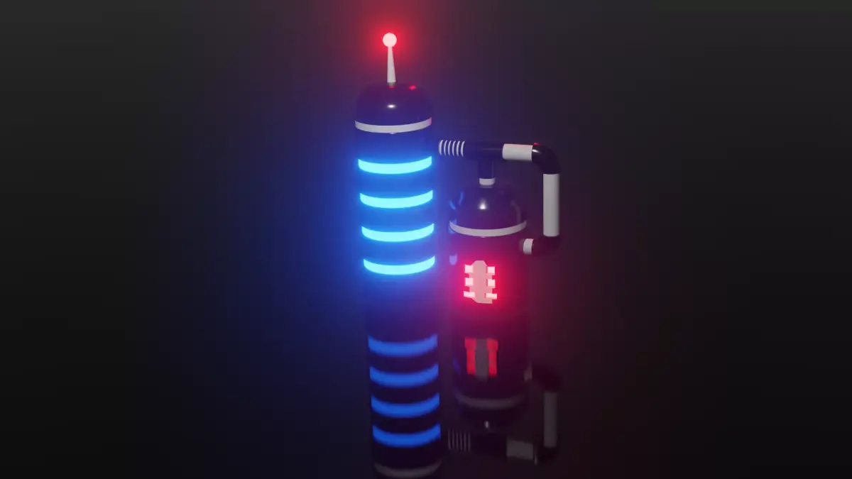 Cyber cooling tank Free low-poly 3D model