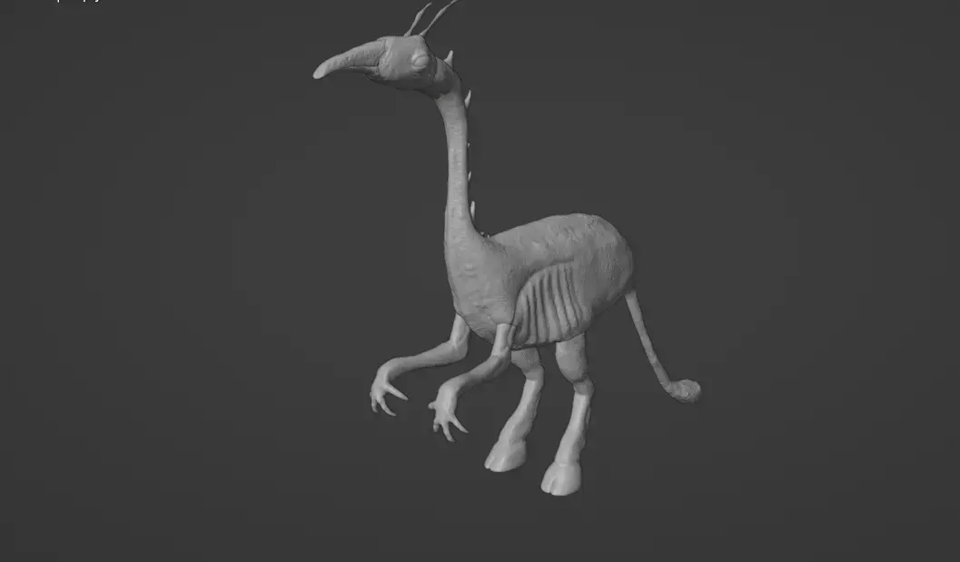 high poly creature giraffe 3D model
