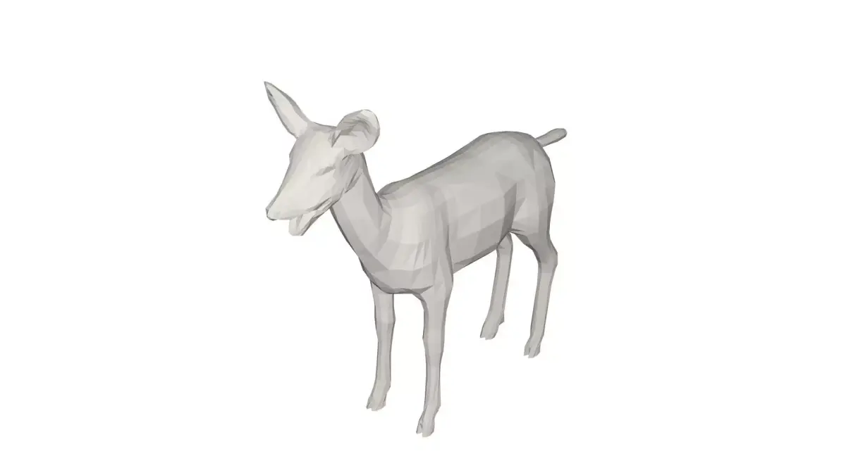 Deer  Wild animal Low-poly 3D model