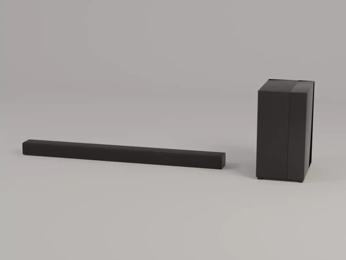 Soundbar with Subwoofer  Free 3D model