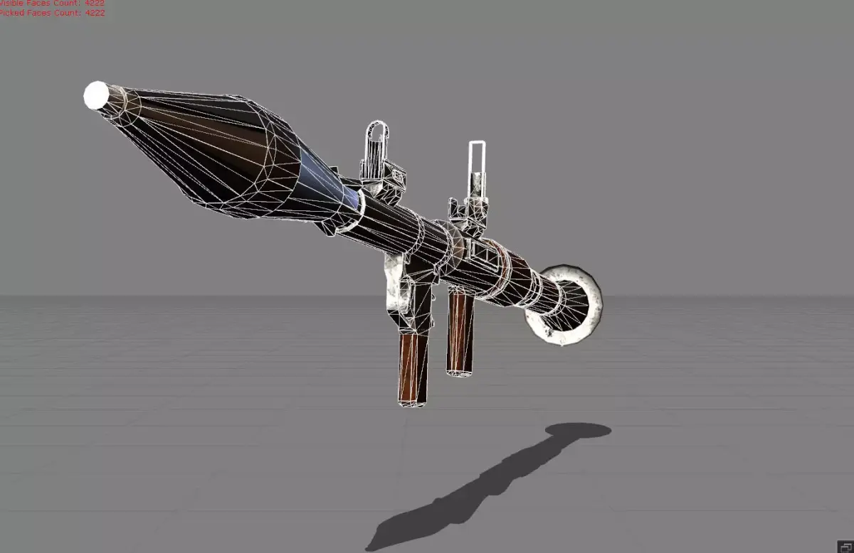 RPG-7 Bazoka Low-poly 3D model