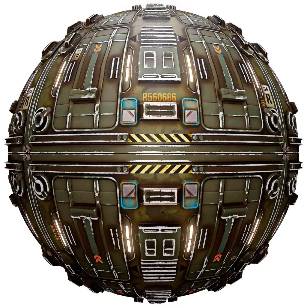 PBR Seamless Sci-Fi Texture 24 Low-poly 3D model