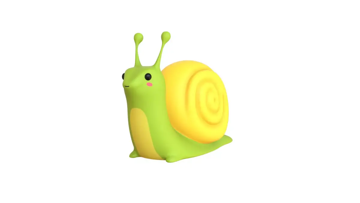 Cartoon Snail v007 - 3D Model Low Poly Low-poly 3D model