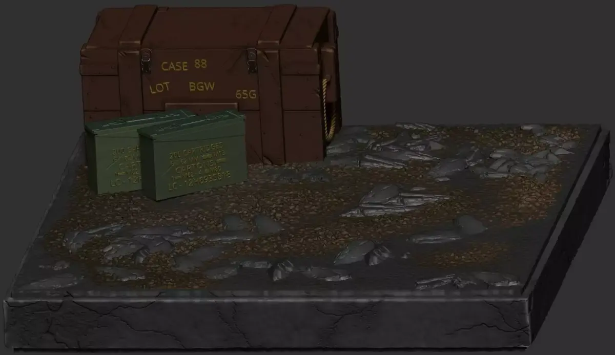 Two military bases 3D print model