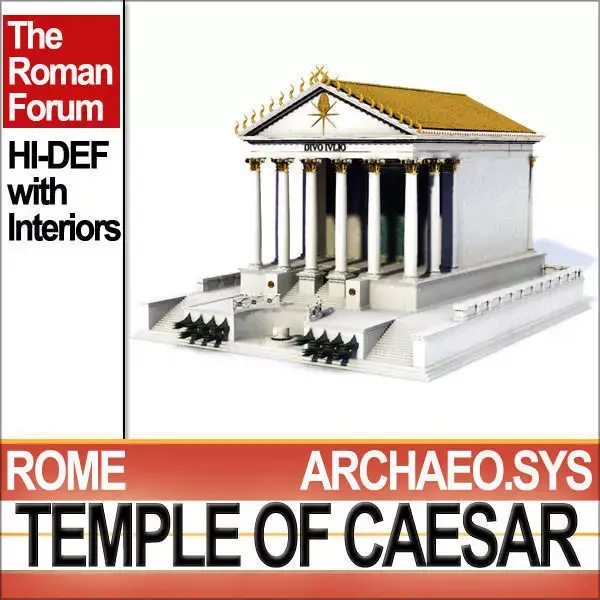 Temple of Julius Caesar Huelsen Type 3D model