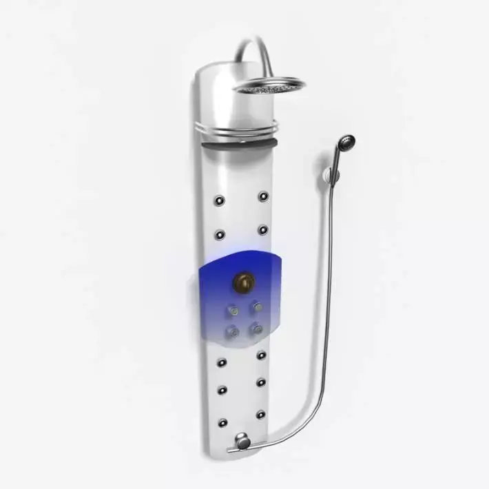 Metal Flat Shower Panel 3D model
