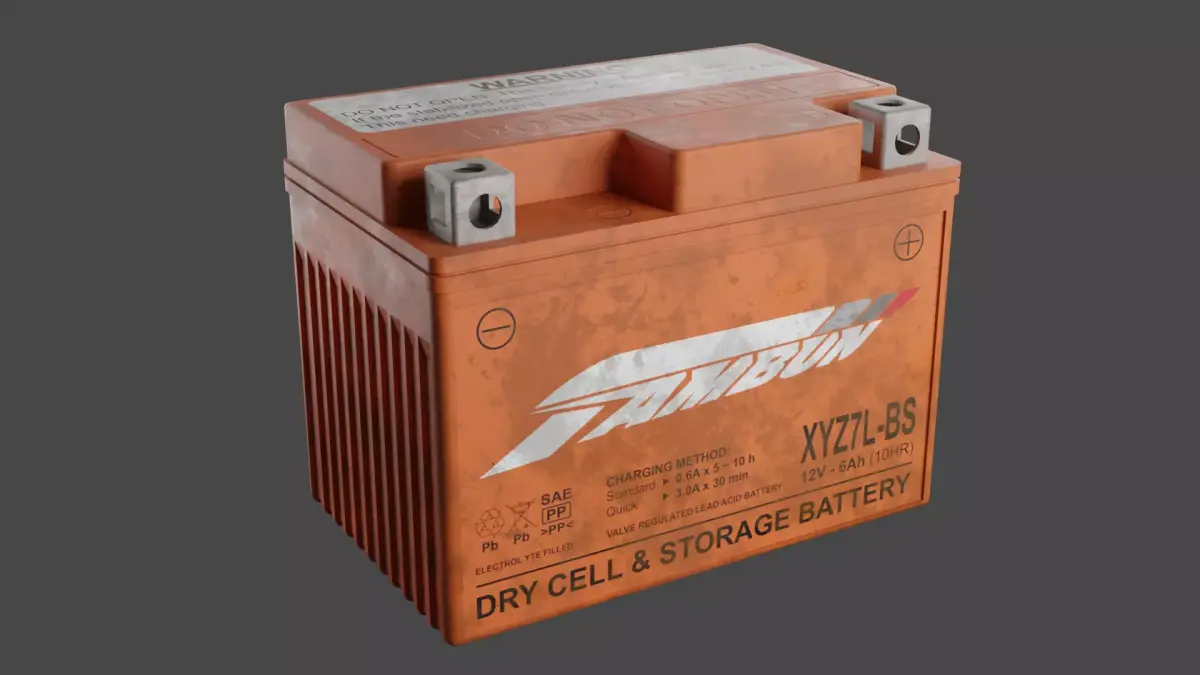 Motorcycle Battery Dust Low-poly 3D model buy