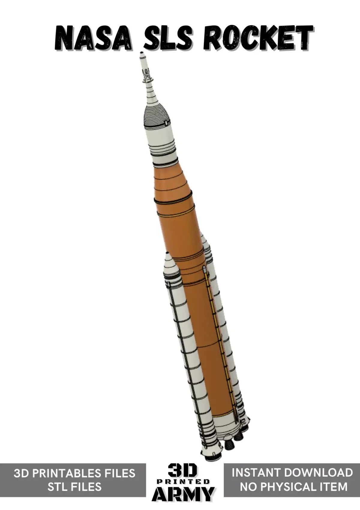 NASA SLS - STL files of the 3D printed rocket 3D print model