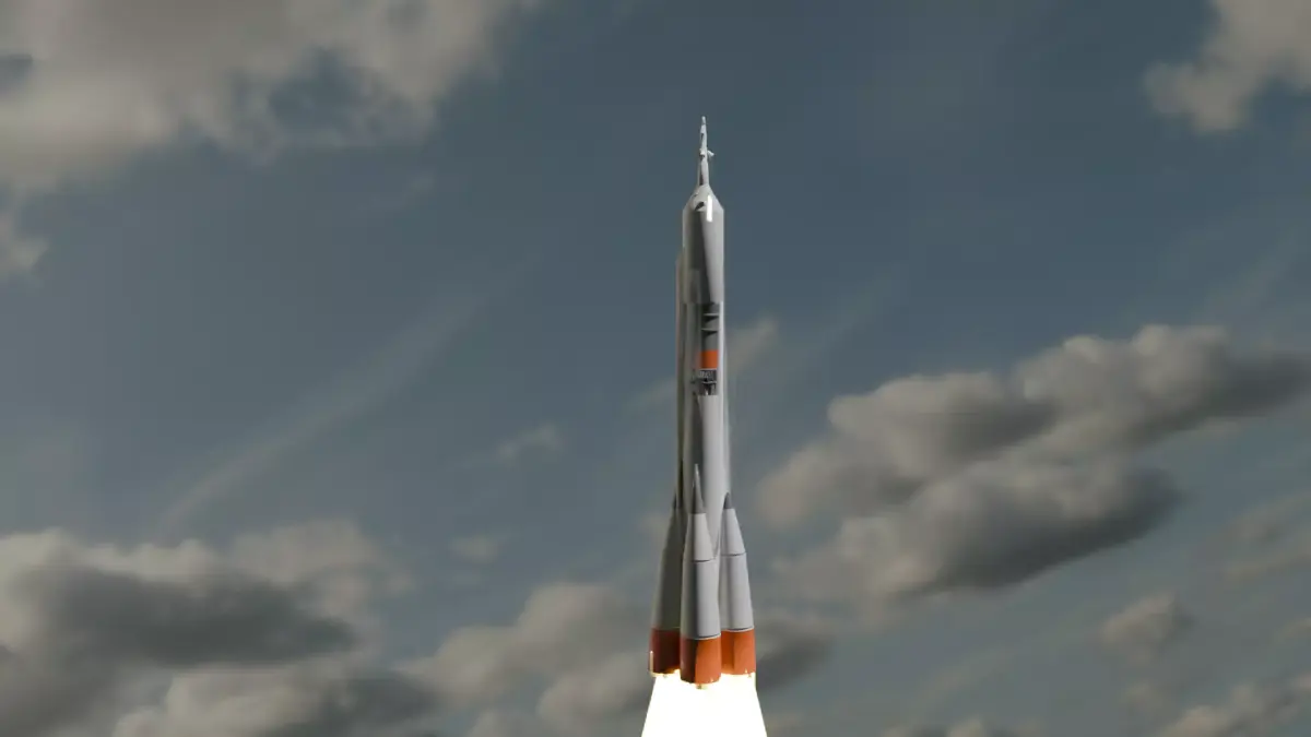Modern Spacecraft Rocket for Games   3D model