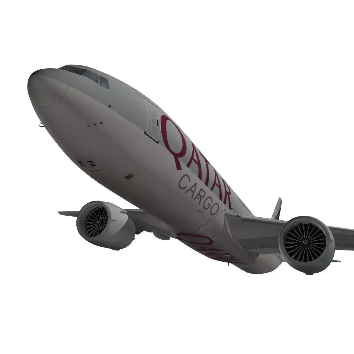 Boeing 777-200F Qatar Airways Cargo 3D model