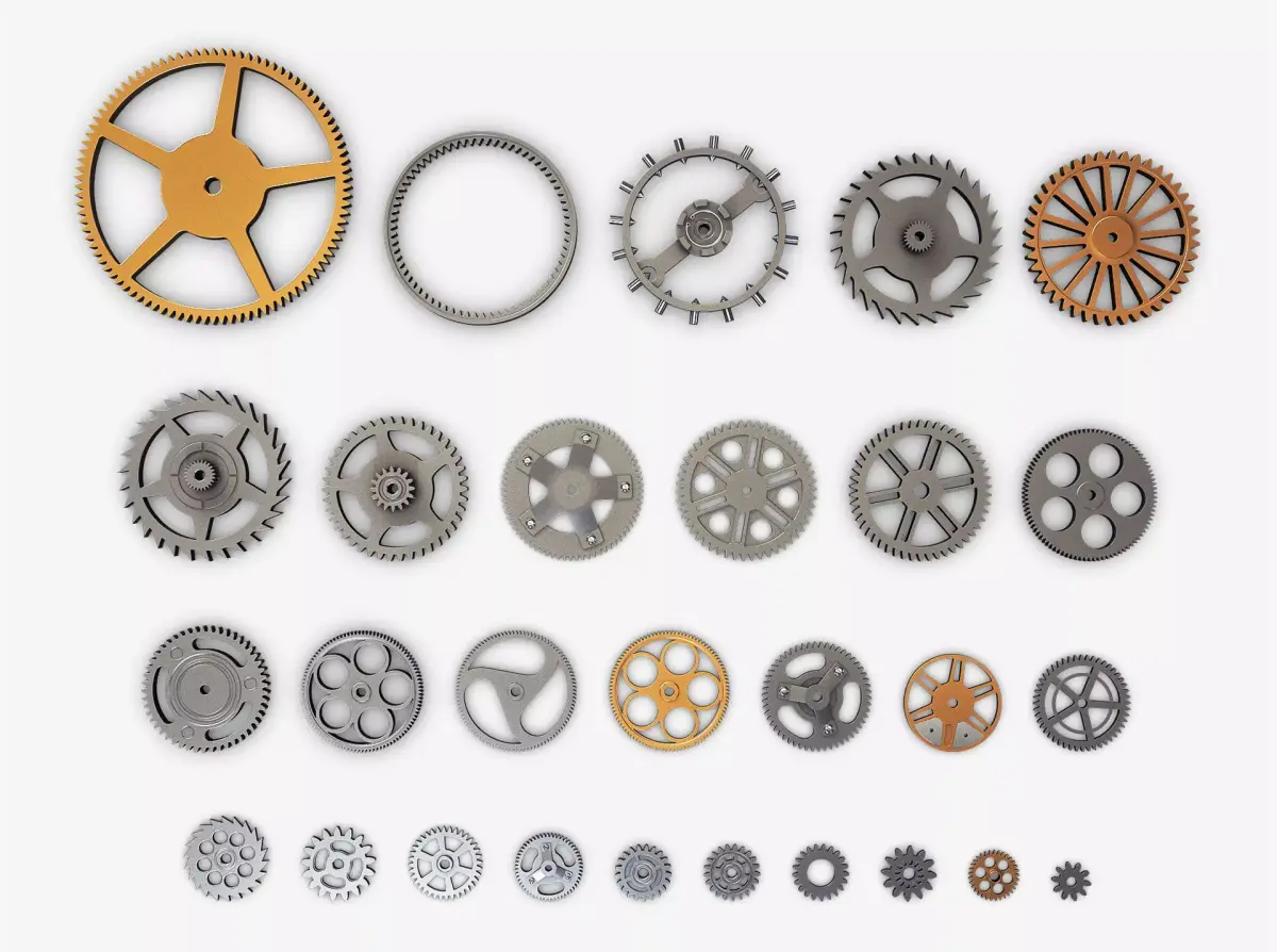 Gears Set v 3 three 3D model