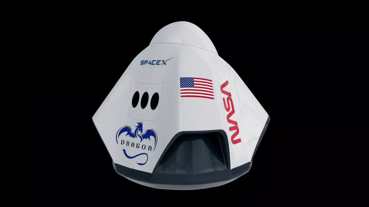 Space X Dragon 2 3D model
