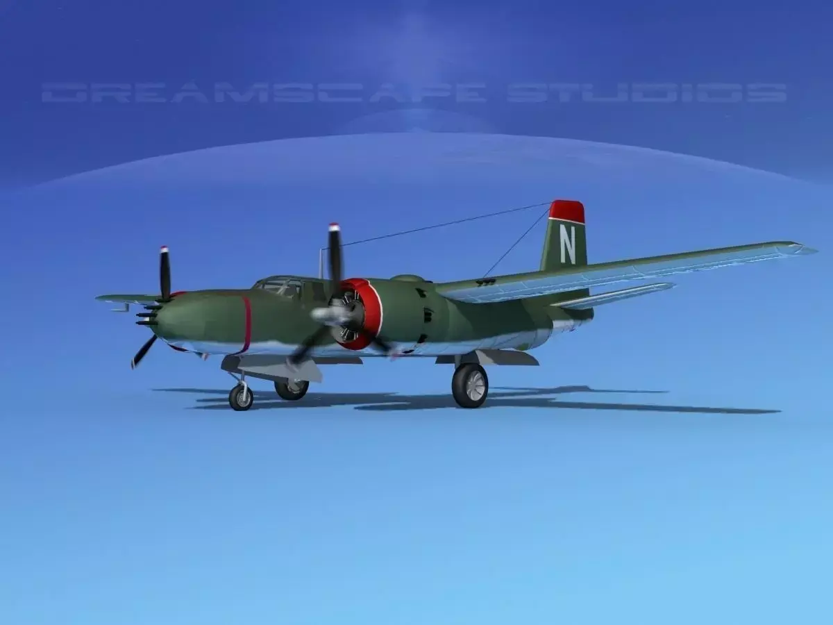 Douglas A-26B Invader V03 USAAF 3D model