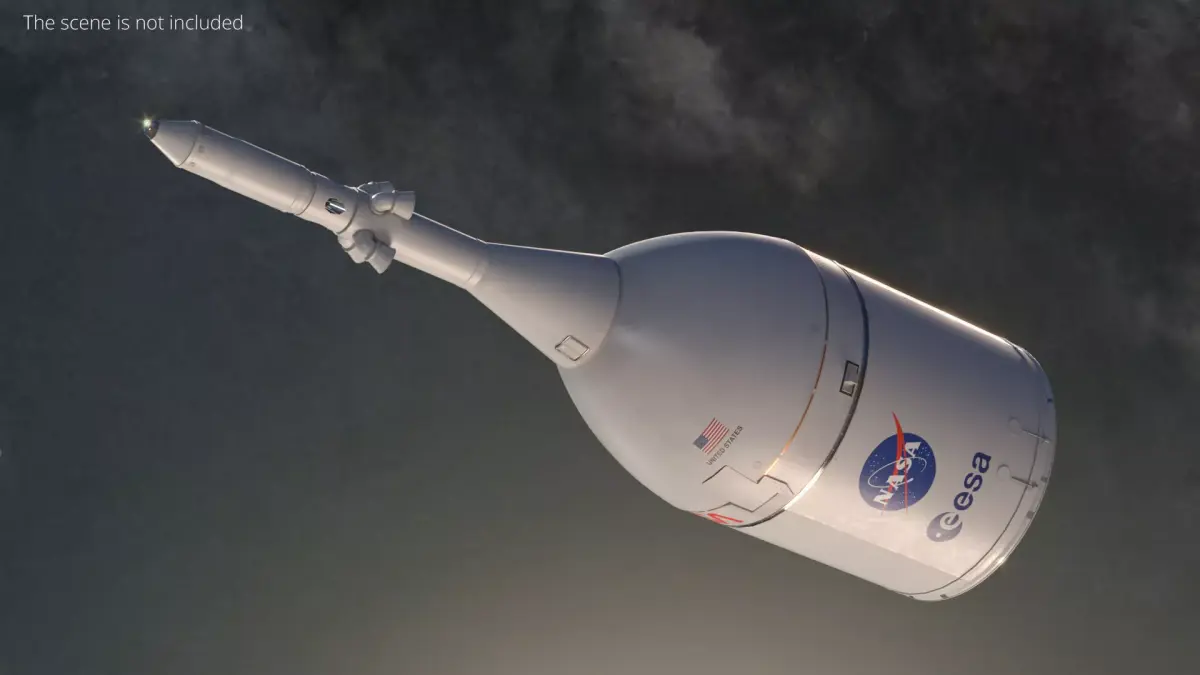 NASA Orion Crew Capsule with Service Module Simplified 3D model