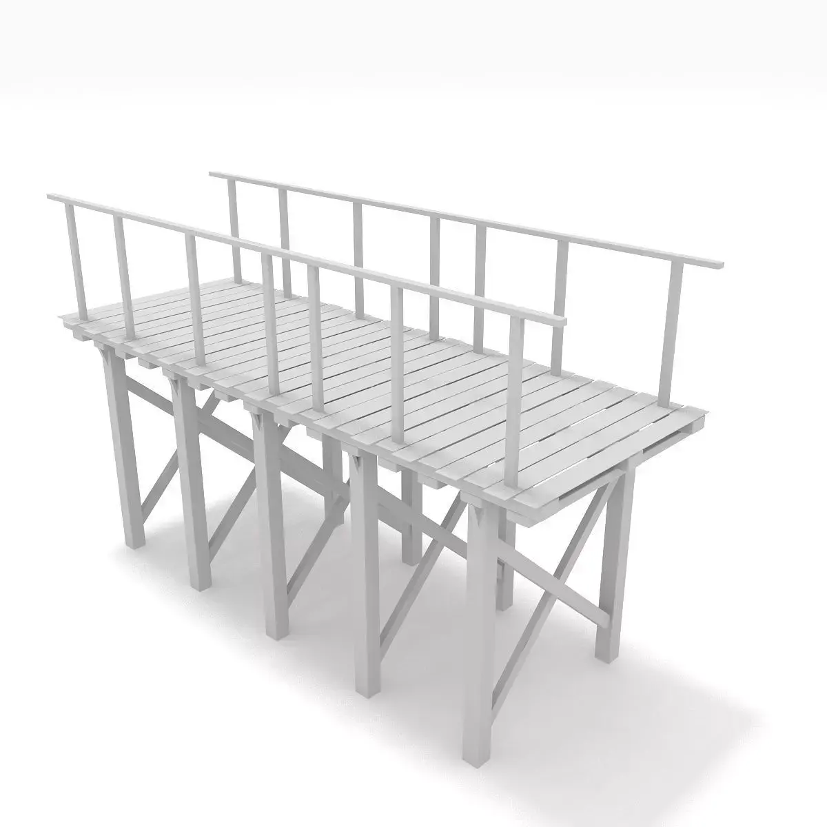 White Bridge 3D model