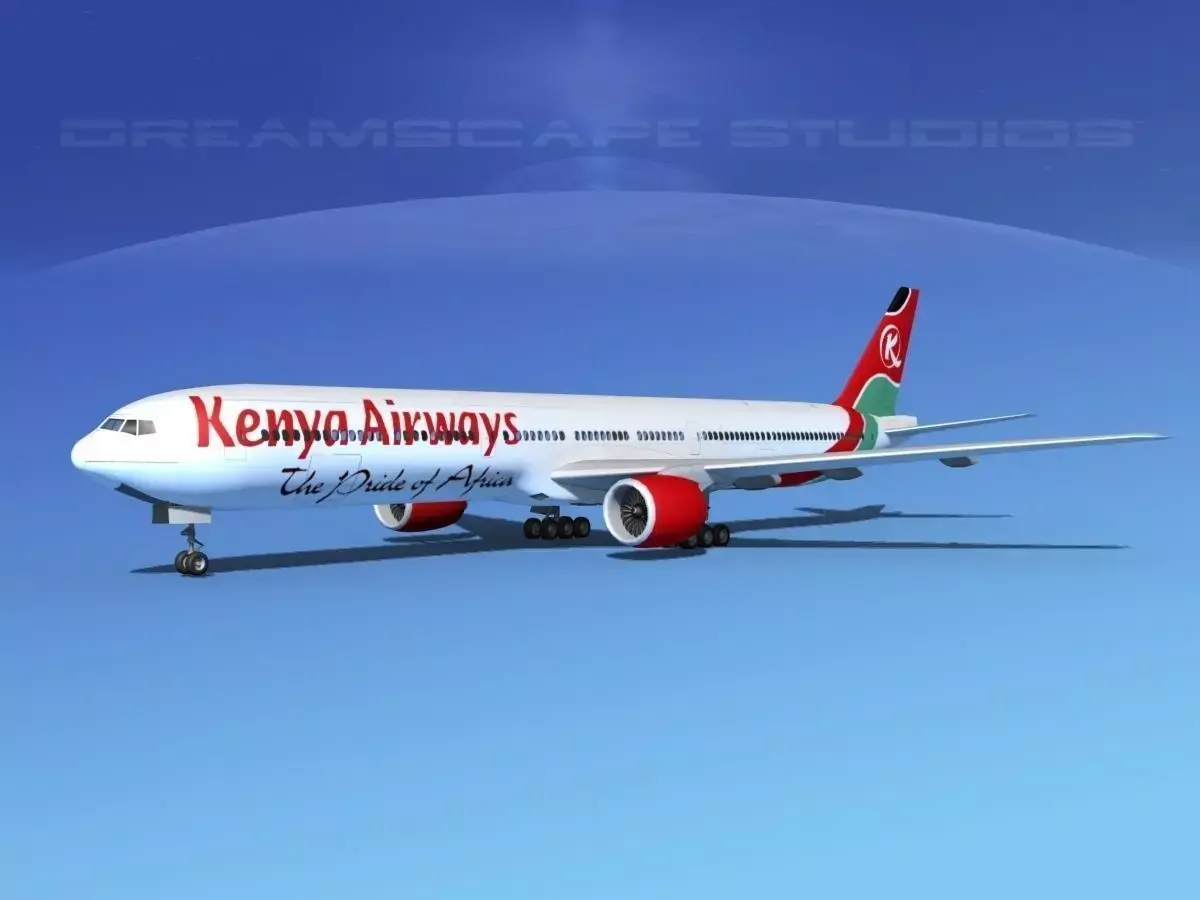 Boeing 777-300 Kenya Airways 3D model