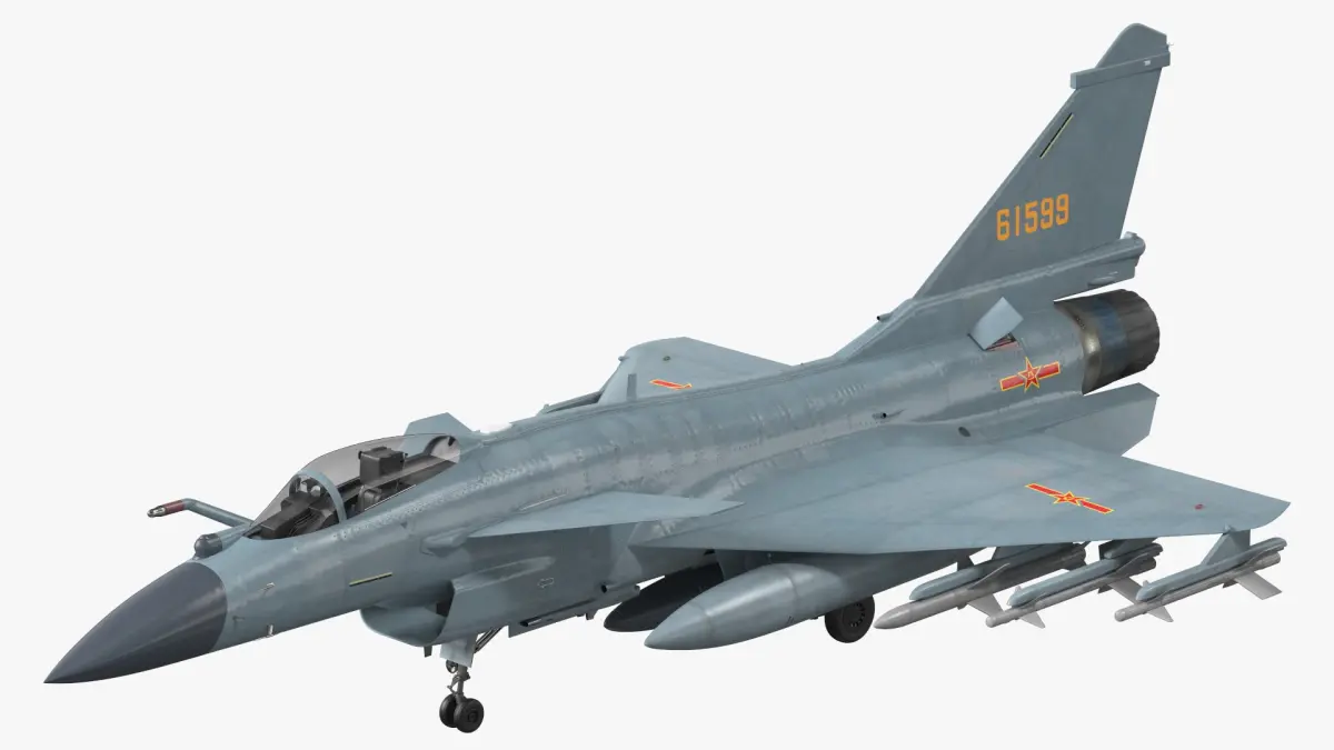 Chengdu J10 B Chinese Air Force Armed 3D model