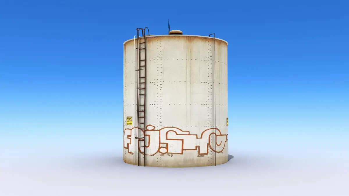 Big Water Tank Low-poly 3D model