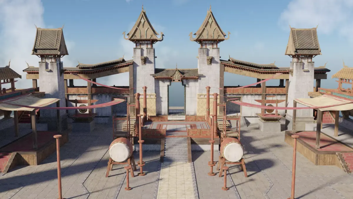 3D model of PUBG Mobile Arena Martial Arts Arena mode Free 3D model