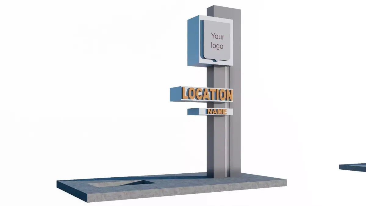 welcome signs Low-poly 3D model