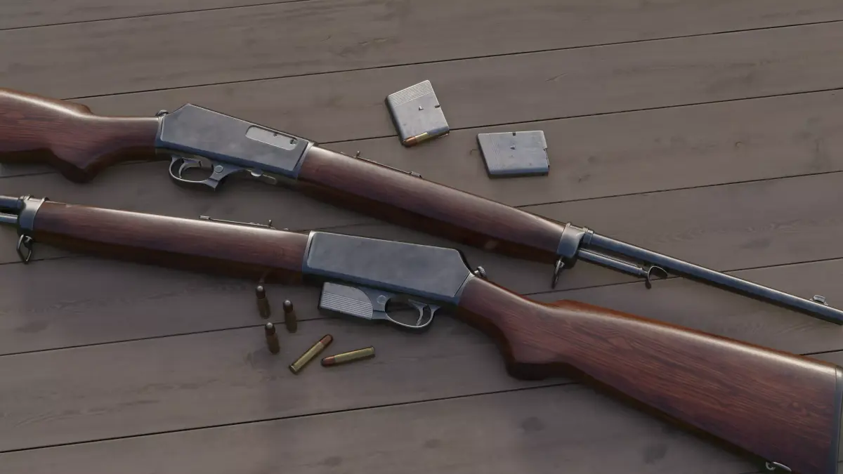 Winchester Model 1907 Low-poly 3D model