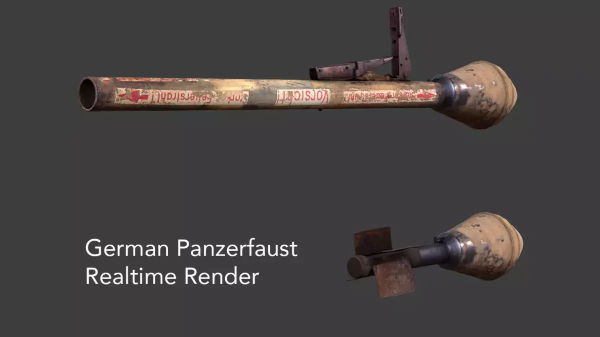 German Panzerfaust WWII Panzer Low-poly 3D model