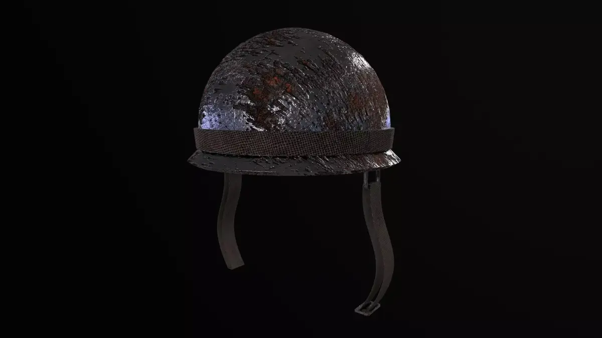Old WW2 US Army Helmet - Game Ready - Low Poly PBR 3D Model  Low-poly 3D model