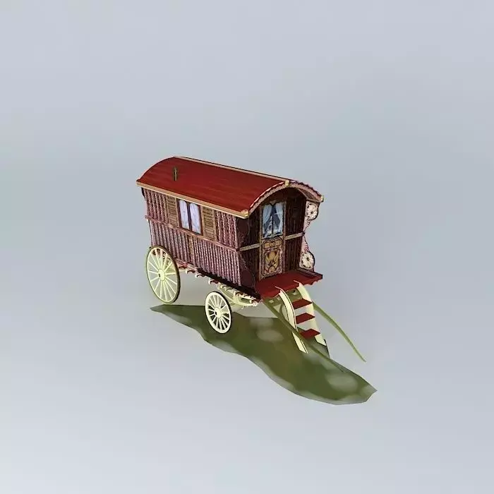 Romany Wagon READING Style Amended Free 3D model