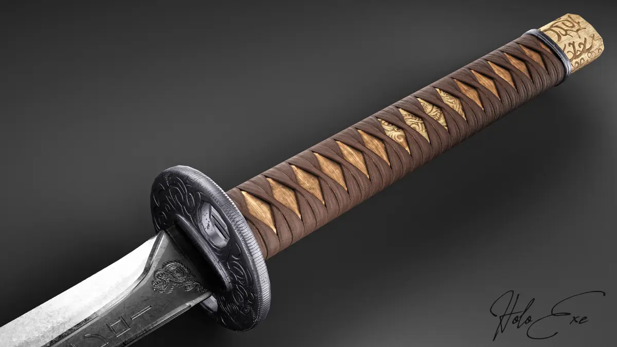 Shinji Katana Low-poly 3D model