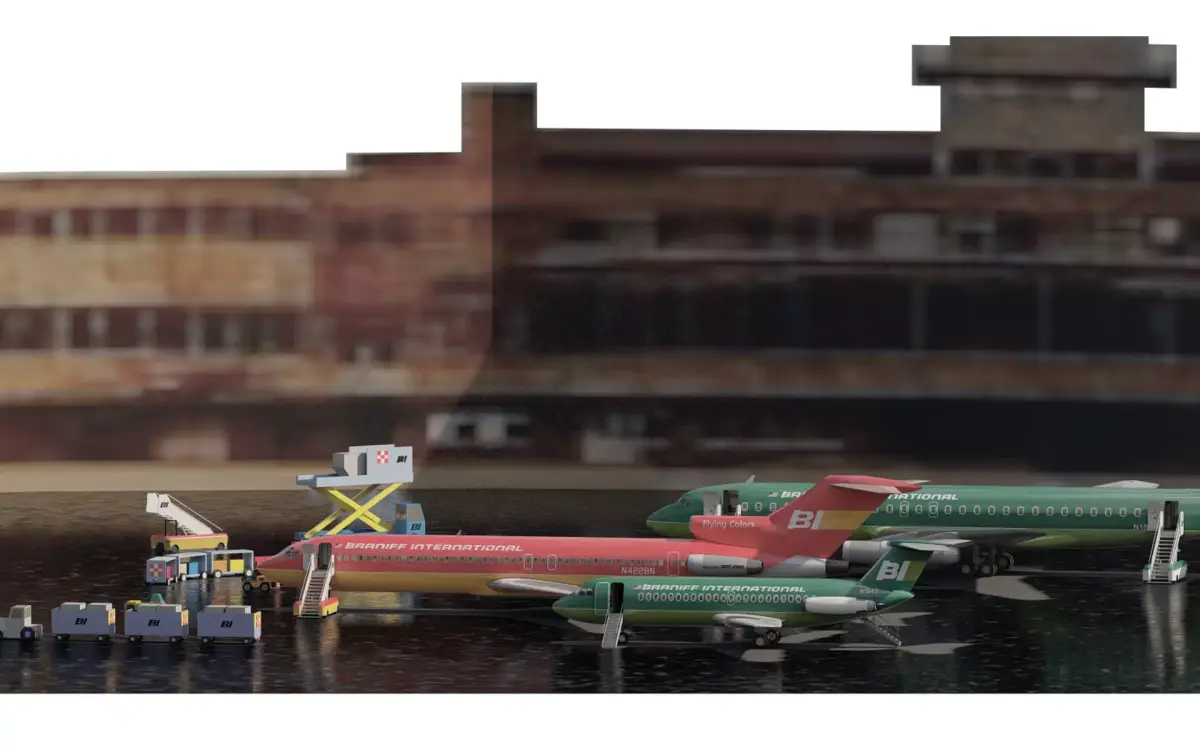  BAC-ONE-11 GREEN  BOEING 727-200  and DC-8-62 3D model