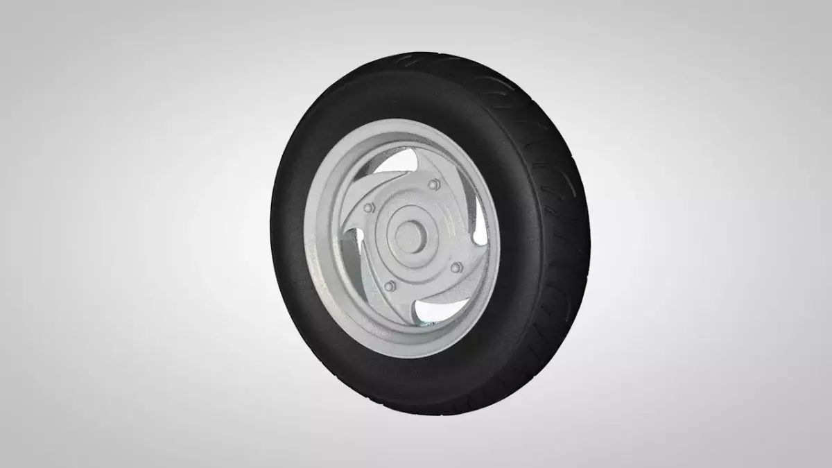 sym mio 50 tire Low-poly 3D model