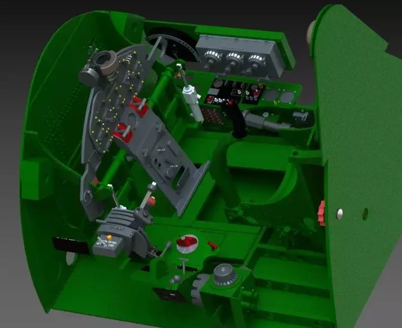 F6F Hellcat complete cockpit 1-4 scale 3D print model