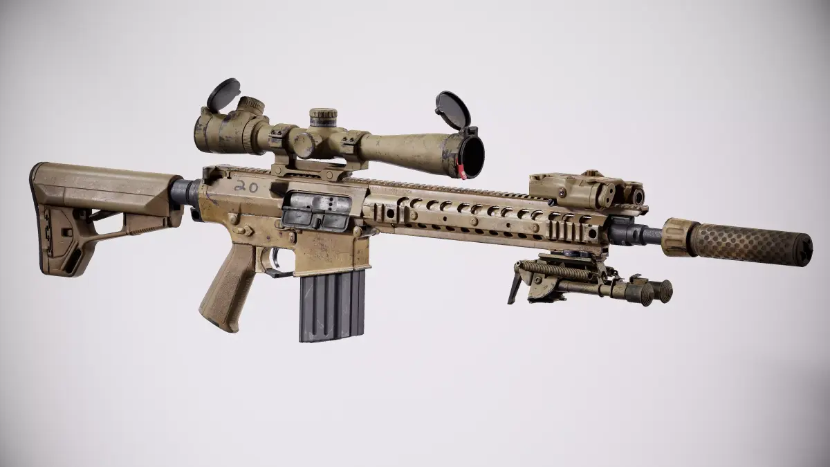 KAC M110k1 Low-poly 3D model