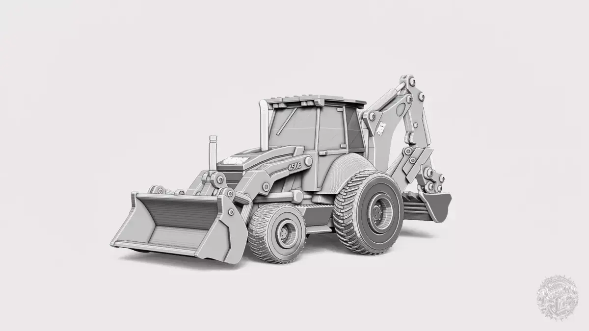 Backhoe Loader RoZ 3D print model