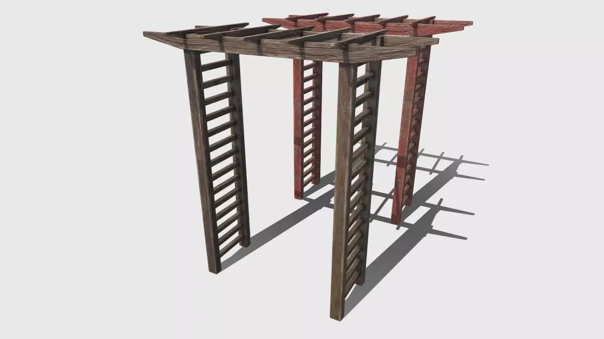 japanese tori gate Low-poly 3D model