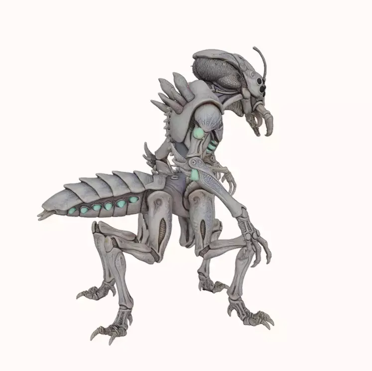 Pale Hive Sentinel- Alien Insectoid Guardian Free 3D print model