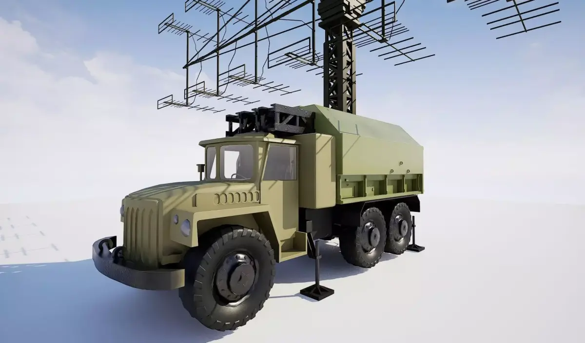  P-18 Spoon Rest D Radar Low-poly 3D model