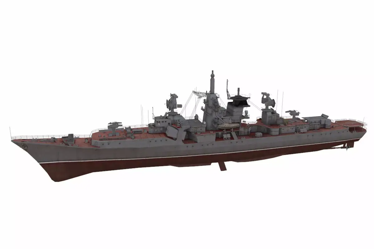 Kresta 2-class cruiser Low-poly 3D model