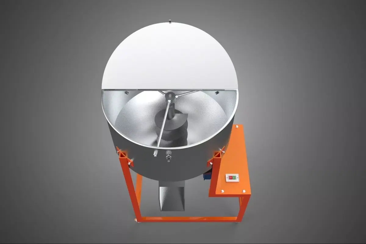 ELECTRIC BUCKET VERTICAL AUGER SCREW MIXER BLENDER MACHINE GRAIN 3D model