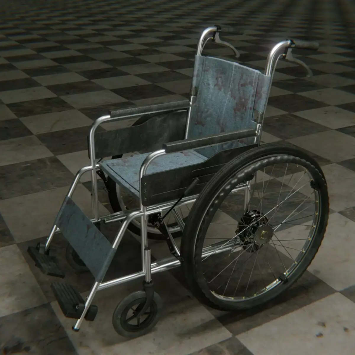 Wheelchair 3D model 4
