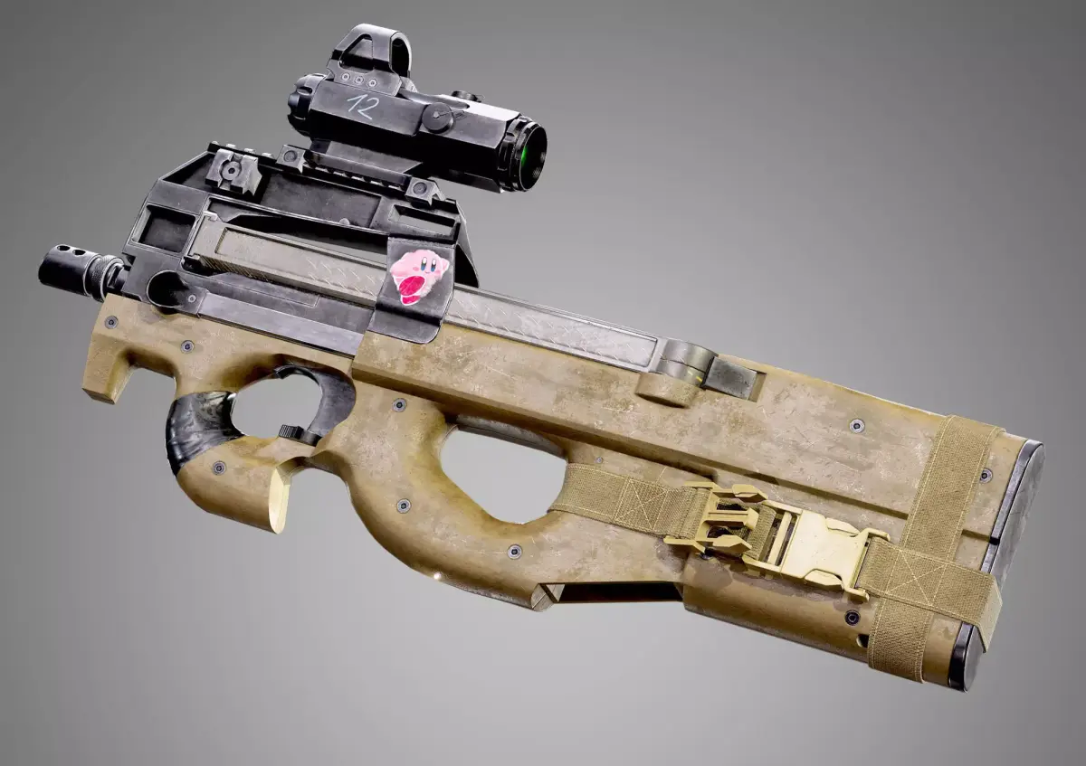 FN P90 Submachine Gun AAA Game Ready Asset Low-poly 3D model purchase