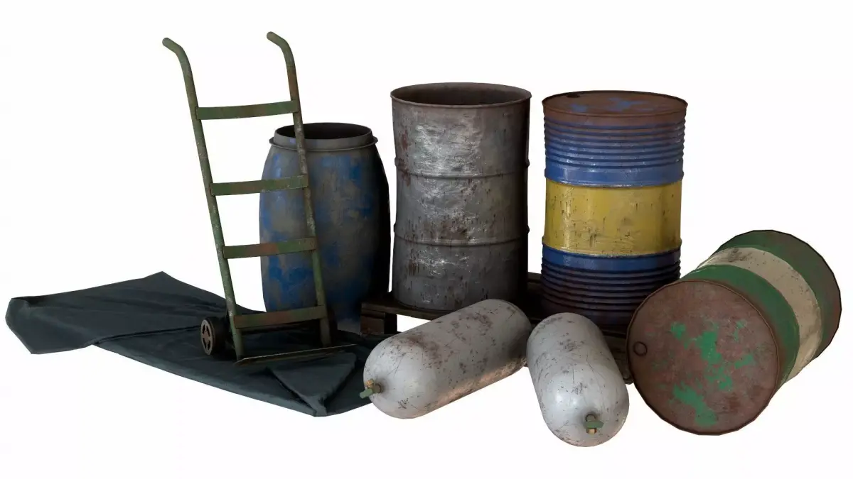 Factory Objects Low-poly 3D model