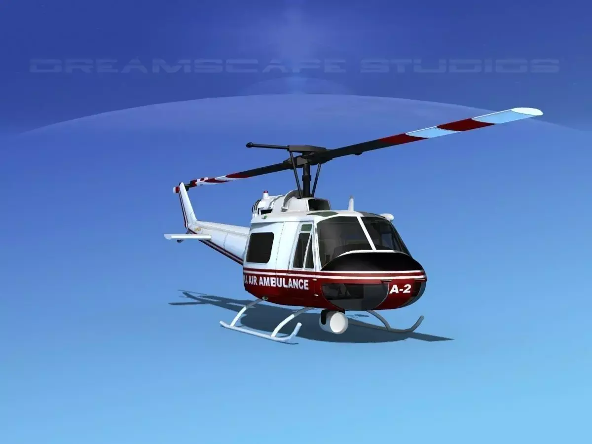 Bell 204 Alaska Air Ambulance 3D model