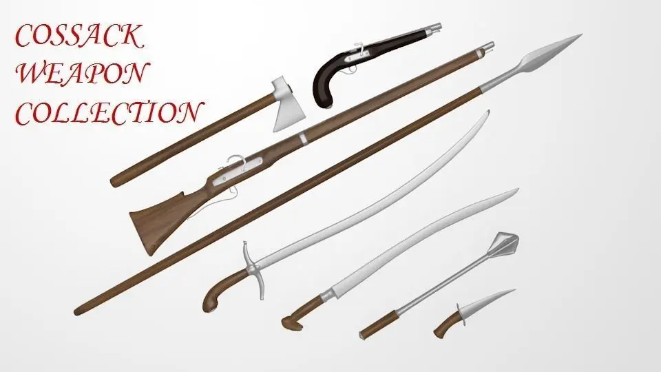 Cossack weapon collection Free 3D model