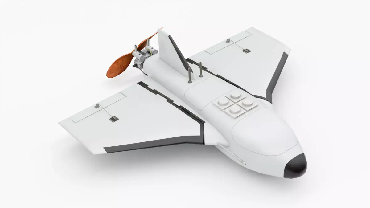 Russian multi-purpose drone known as Gerbera Low-poly 3D model