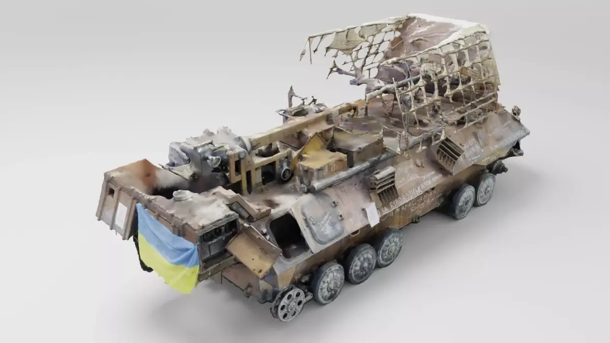Russian SPR-2M Rtut-BM destroyed by Ukrainian army  3D model