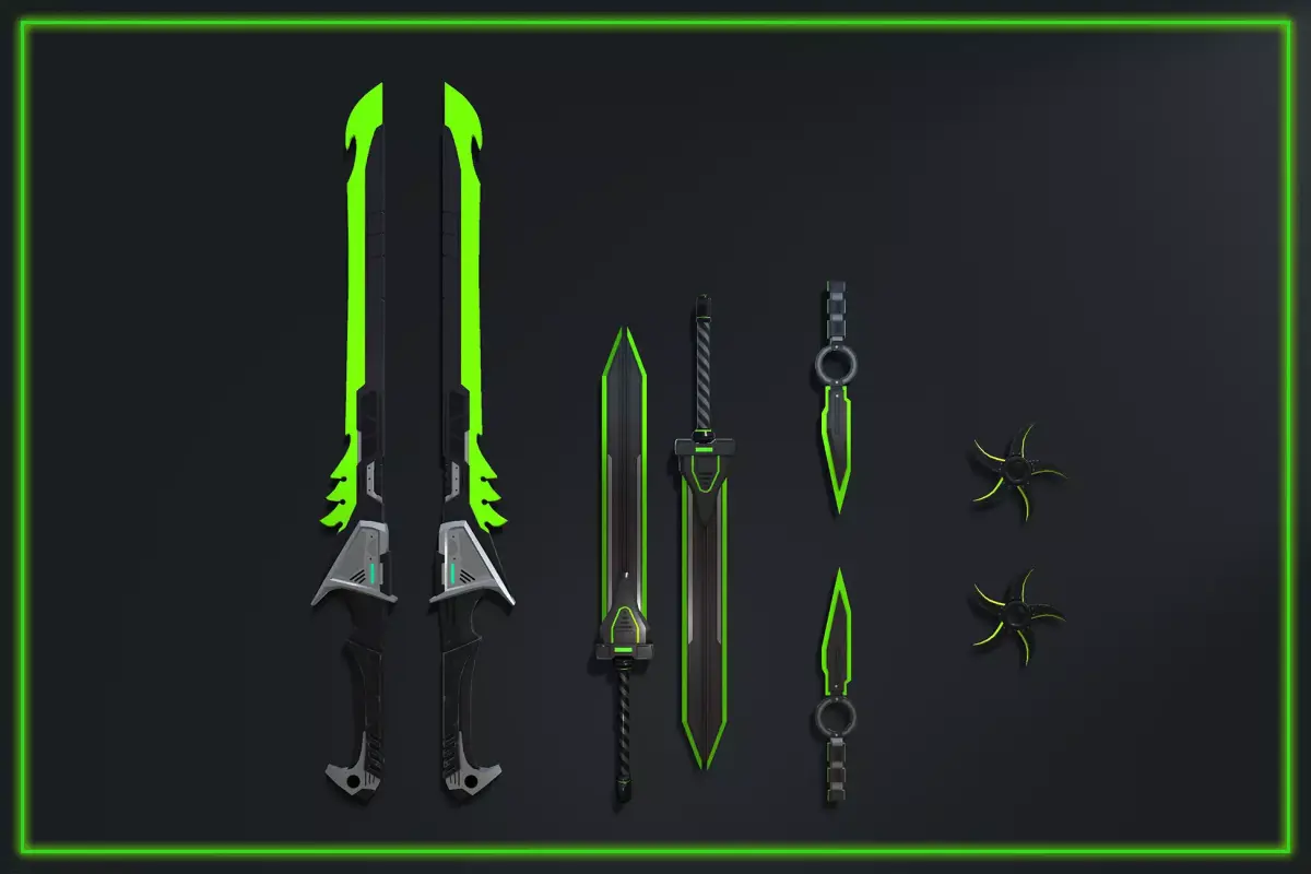 SciFi Melee Weapons Pack Low-poly 3D model