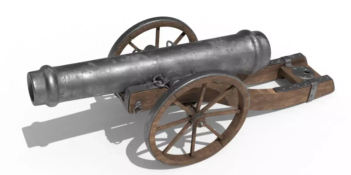 Field cannon Free 3D model
